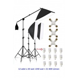 4 duy Ürün çekimi Reklam Stüdyo Youtube Vlog Tiktok Canlı Yayın için 50x70cm Softbox sabit şık Seti