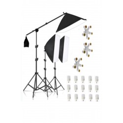 5 duy Ürün çekimi Reklam Stüdyo Youtube Vlog Tiktok Canlı Yayın için 50x70cm Softbox sabit şık Seti