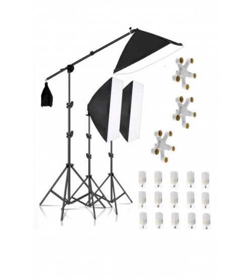 5 duy Ürün çekimi Reklam Stüdyo Youtube Vlog Tiktok Canlı Yayın için 50x70cm Softbox sabit şık Seti