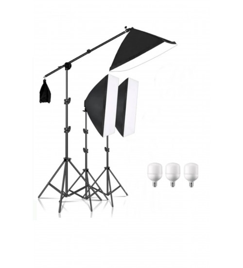 Ürün çekimi Reklam Moda Stüdyo Youtube Vlog Tiktok Canlı Yayın için 50x70cm Softbox sabit şık Seti