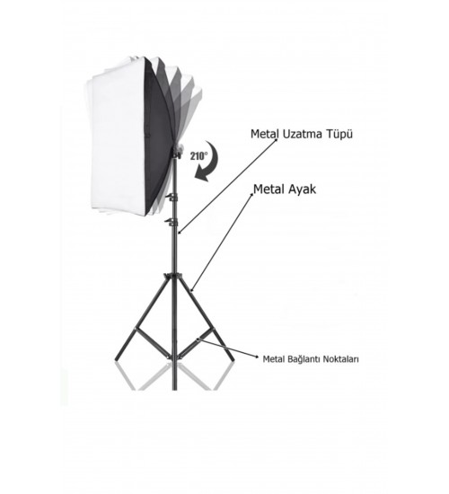 4 duy Ürün çekimi Reklam Stüdyo Youtube Vlog Tiktok Canlı Yayın için 50x70cm Softbox sabit şık Seti