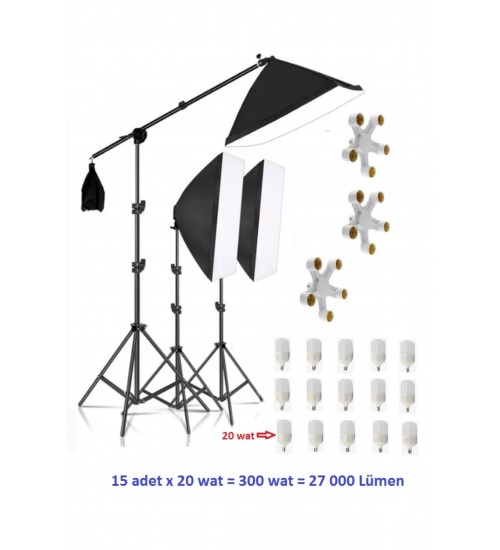 5 duy Ürün çekimi Reklam Stüdyo Youtube Vlog Tiktok Canlı Yayın için 50x70cm Softbox sabit şık Seti