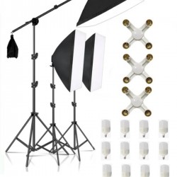 4 duy Ürün çekimi Reklam Stüdyo Youtube Vlog Tiktok Canlı Yayın için 50x70cm Softbox sabit şık Seti
