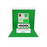 2x2 metre chromakey green screen greenbox yeşil fon Perde ,oyun,Fotoğraf , Stream 4 mandallı