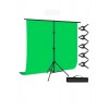 2x3m chromakey, green screen ,greenbox yeşil fon Kiti T Braket Standı + 5 adet Klipsler