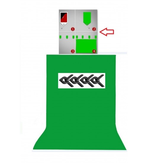 150x100 cm chromakey green screen greenbox yeşil fon Perde ,oyun,Fotoğraf , Stream 4 mandallı
