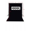 150x200 cm black screen siyah fon perde ve taşınabilir 2 ayaklı fon standı + 4 ADET FON MANDALI