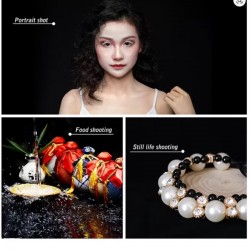 150x200 cm black screen siyah fon perde ve taşınabilir 2 ayaklı fon standı + 4 ADET FON MANDALI