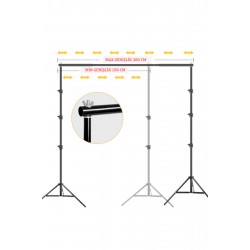 Taşınabilir 2,5x3 Metre Fon Standı