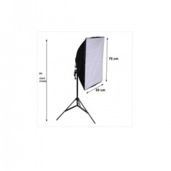 Softbox Sabit Işık Seti 50x70 cm 50 Wat 500 Wat Çıkış Gücü