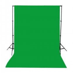 Chromakey-green Screen- Greenbox Yeşil Fon Perde(3x6 M) + Fon Standı 3x6yesılf