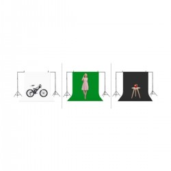 Chromakey-green Screen- Greenbox Yeşil Fon Perde(3x6 M) + Fon Standı 3x6yesılf