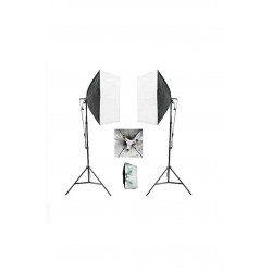 3 Duylu Softbox + 2 M Işık Ayağı Lambasız (2 Adet)