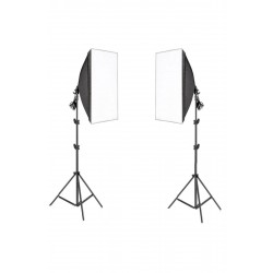 3 Duylu Softbox + 2 M Işık Ayağı Lambasız (2 Adet)