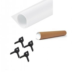 Pvc White Screen Beyaz Fon Perde 1.5x2 m Fotoğraf ve Ürün Çekimleri Için +4 Adet Fon Mandalı