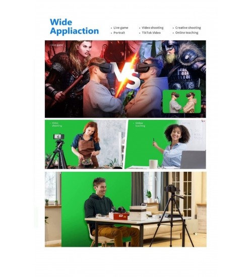 Green Screen 3x6 Metre Chromakey Greenbox Yeşil Fon Perde