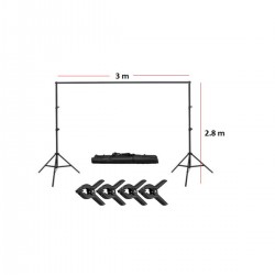 Taşınabilir 2,8x3 mt Fon Standı