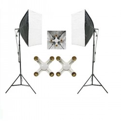 4 Duylu Softbox + 200 Cm Işık Ayağı Lambasız (2 Adet)