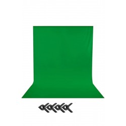 Green Screen Yeşil Fon Perde Chromakey Greenbox (2x4m)+4 Adet Mandal