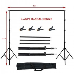 2,5x3 Metre Taşınabilir Fon Standı