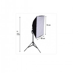 5 Duylu Softbox +2m Işık Ayağı + 5x20 Wat Led Lamba (9000 Lümen)