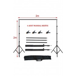 2x2 Metre Fon Standı Background Stand 4 Mandal