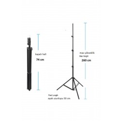 Işık Ayağı Light Stand 260 Cm 2,6 mt.