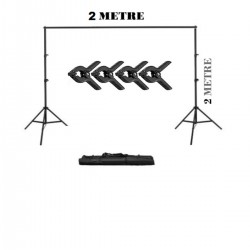 2x2 metre Fon Çekim Standı Ürün Ve Video Çekim Için Fon Perde Standı